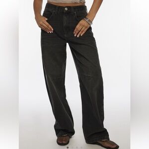 BDG Logan Buckle Baggy Barrel Jean